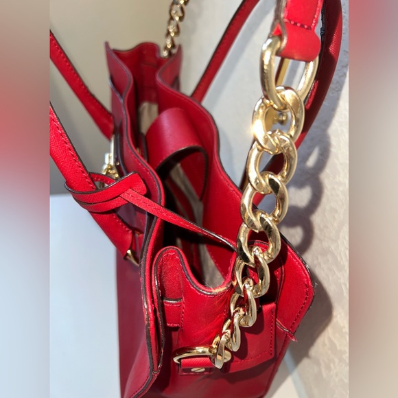 🌶️Michael Kors Hamilton Saffiano Leather Large Tote Shoulder Bag - Picture 9 of 13